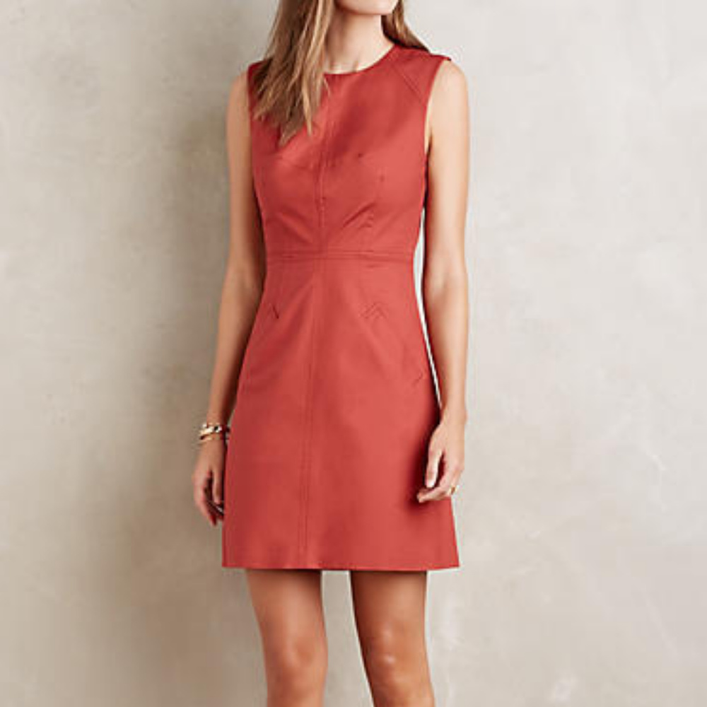 ANTHRO*Maeve Berru Sleeveless Poplin Dress
